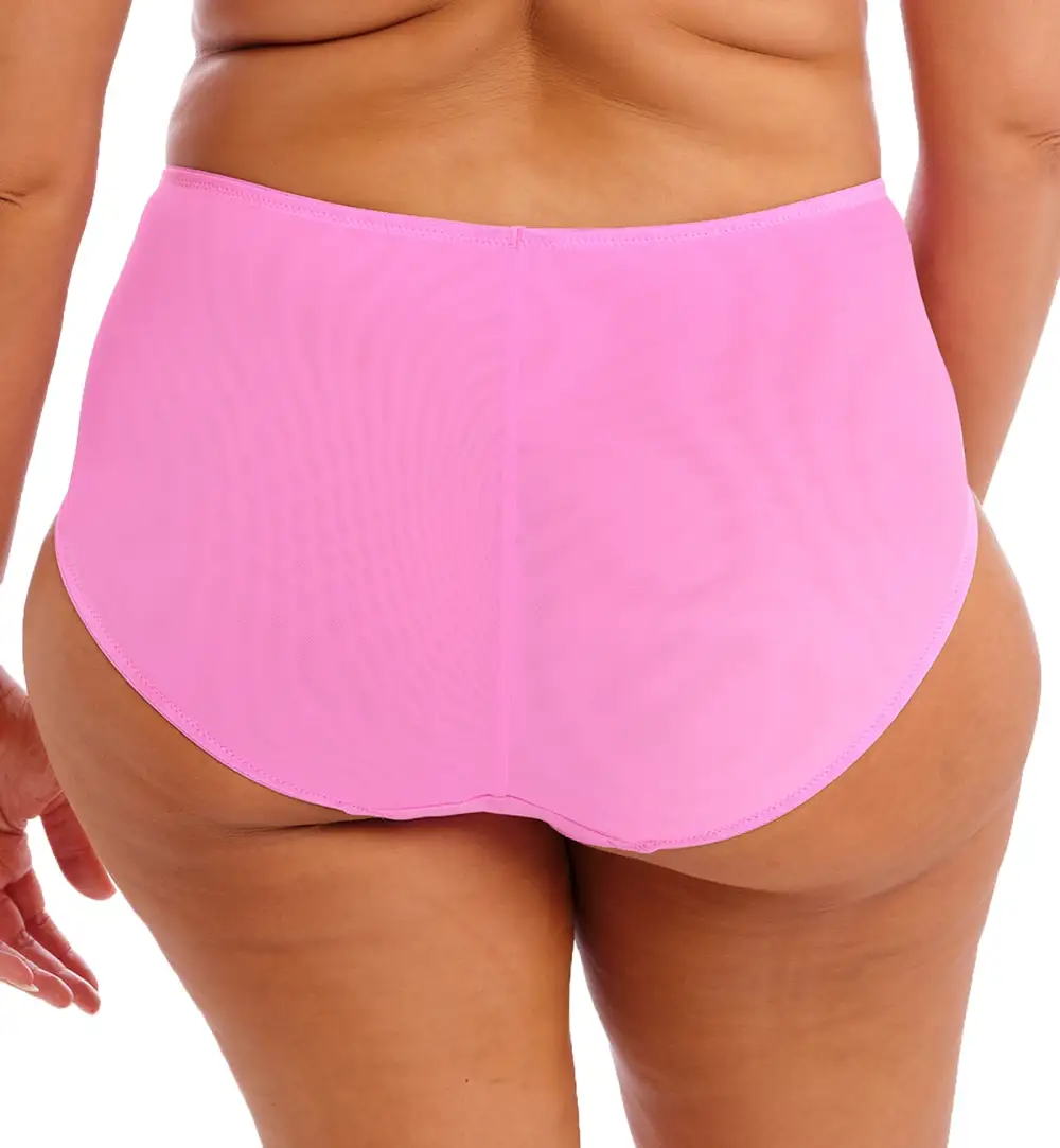 Modern High-Waist Lace Mesh Full-Coverage Brief Panty
