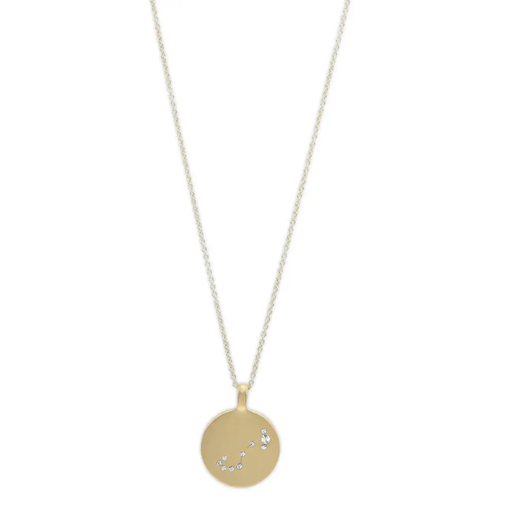 Soft Matte Crystal Coin Necklace