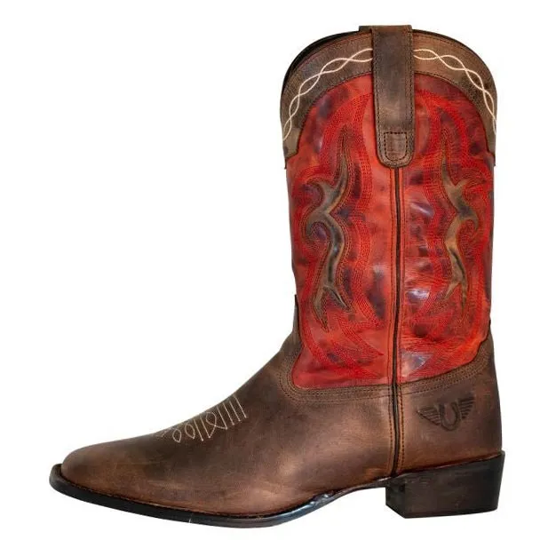Modern Layered Shaft Men's Western Boots