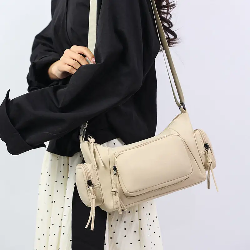 Textured Casual Shoulder Bag