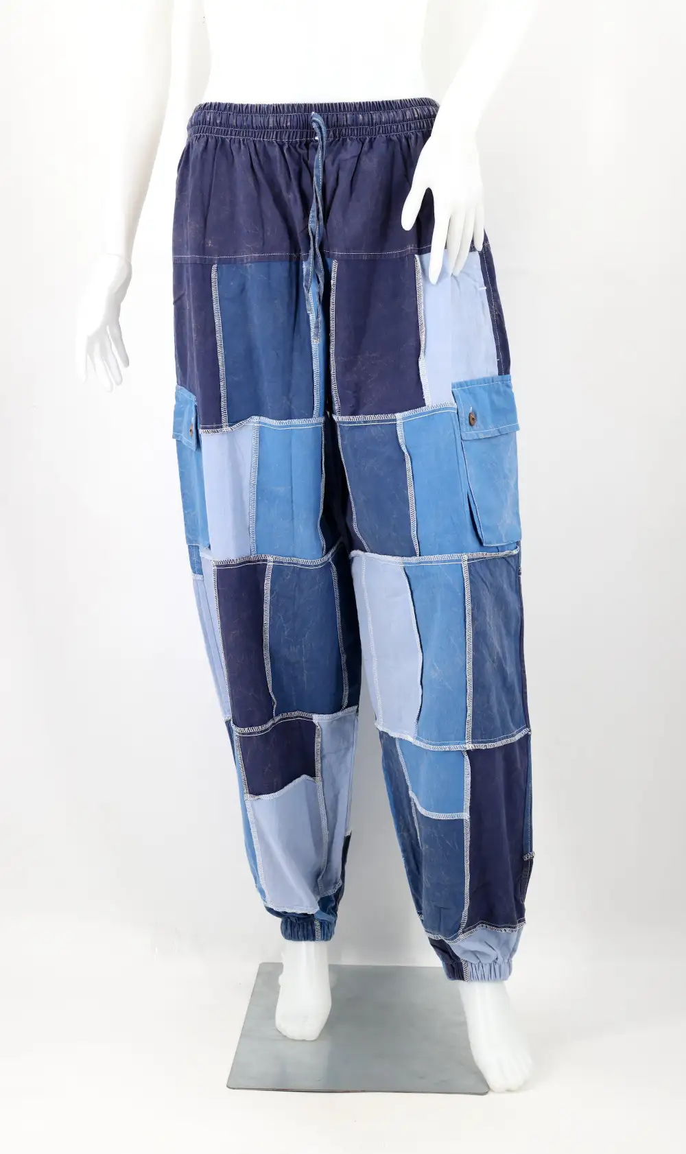Women's Artful Harem Cargo Patchwork Cargo Pants