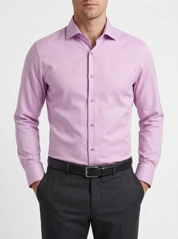 Men's Distinctive Long-Sleeve Solid Dress Shirt