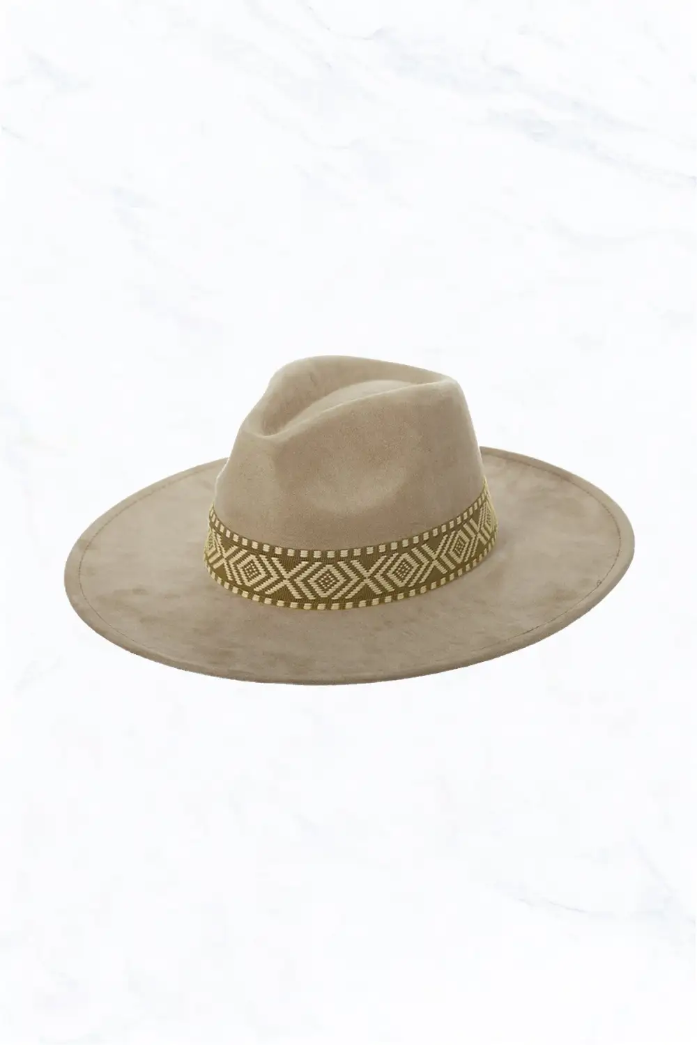 Suede Large Eaves Peach Top Fedora Hat