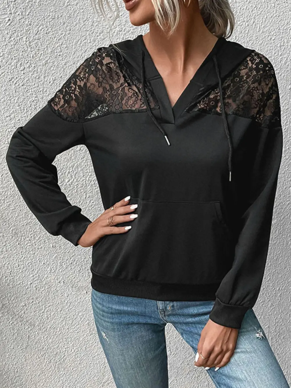 Tailored Refined Long-Sleeve Hoodie