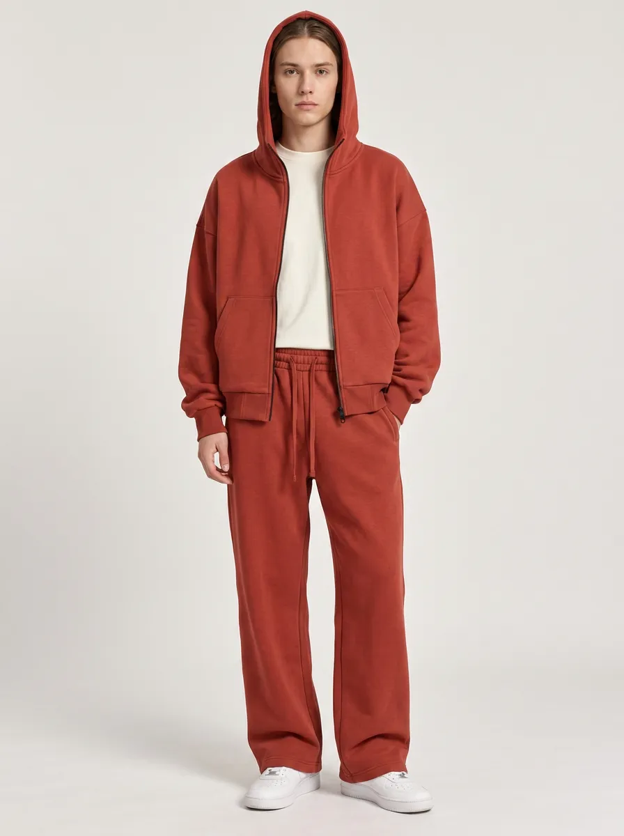 Unisex Performance Oversized Zip-Up Hoodie Jogger Set