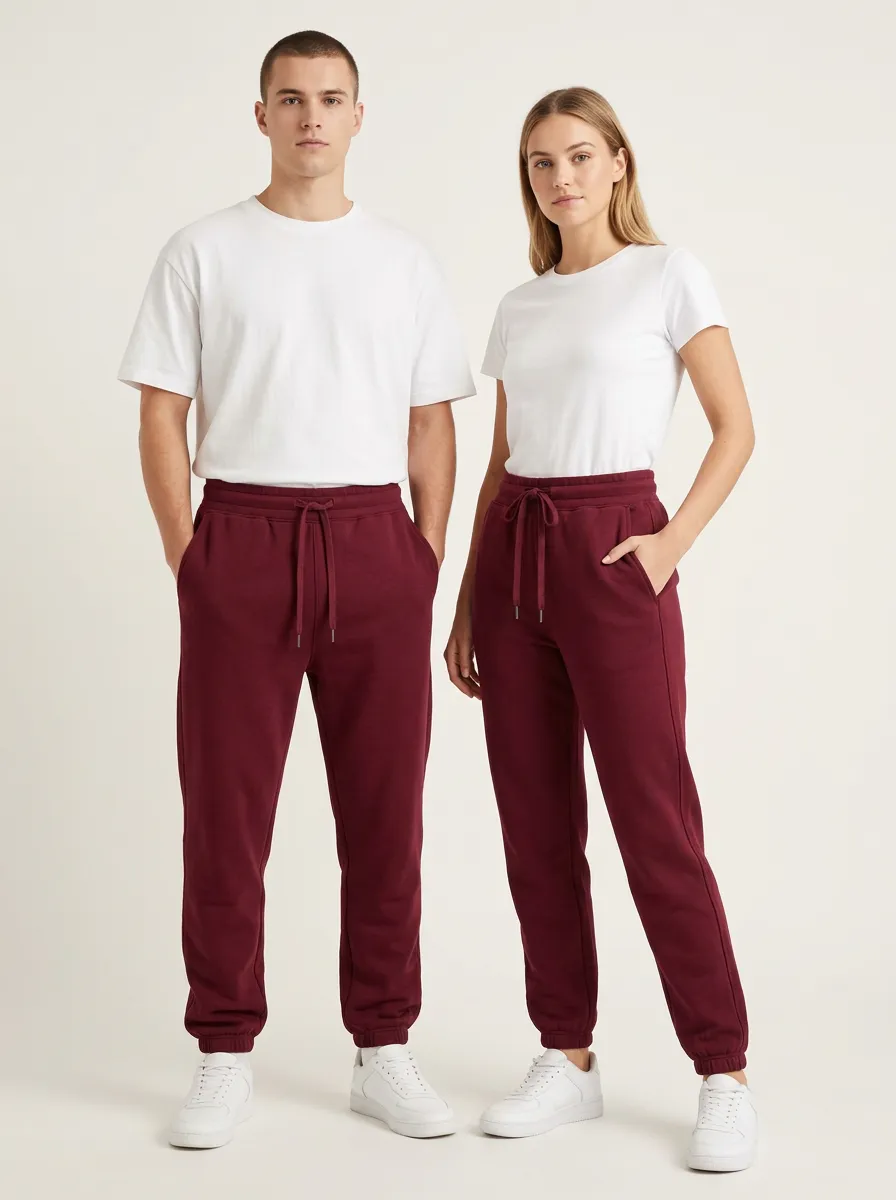 Unisex Simple Casual Drawstring Jogger Pants