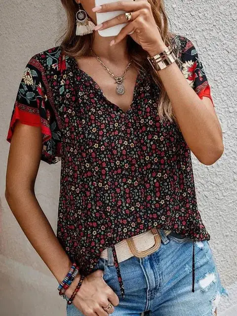 Floral Boho Top