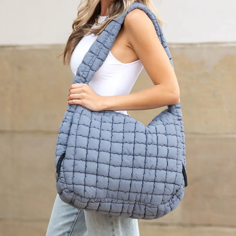 Quilted Puffer Tote Bag