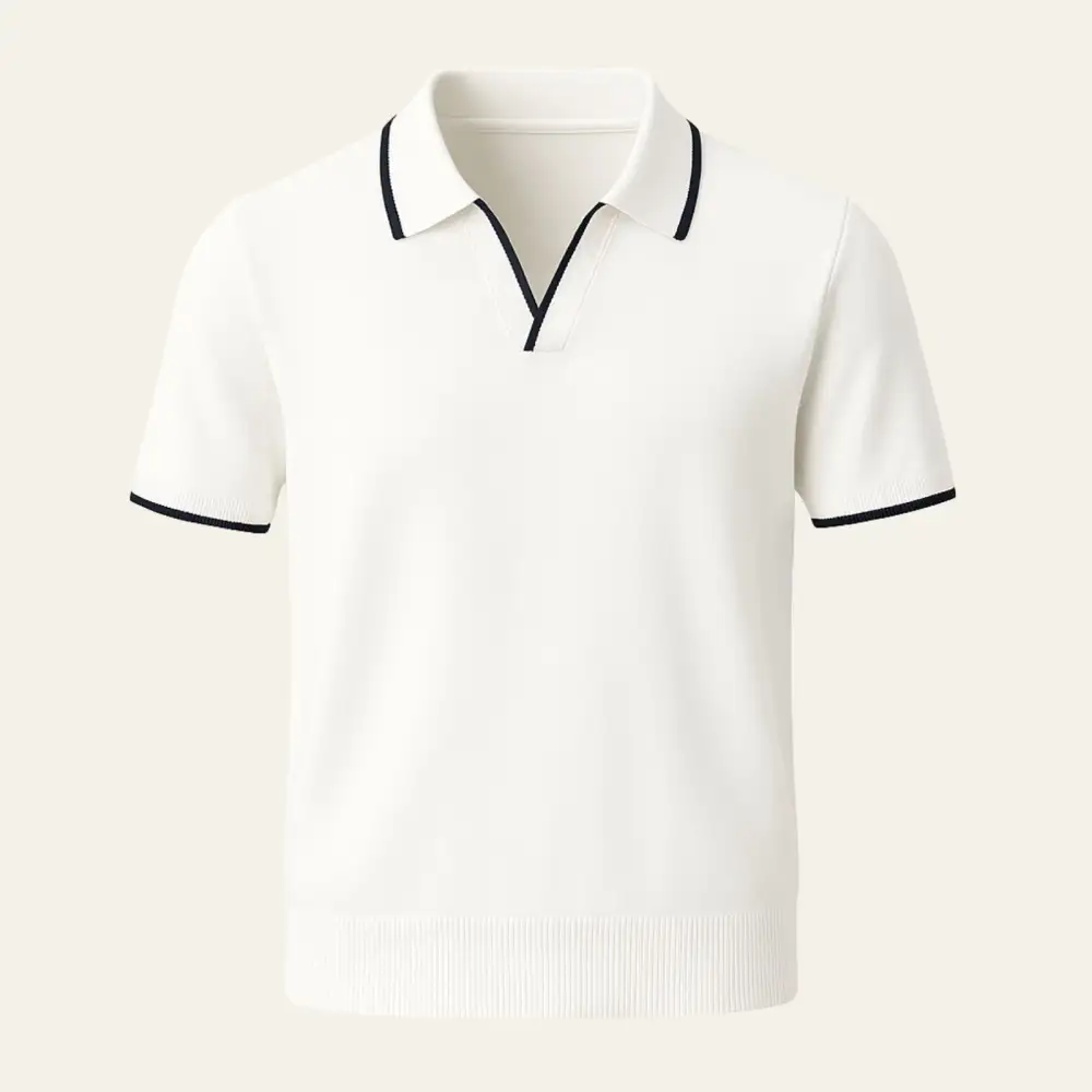 Clean Cotton Knit Polo Shirt