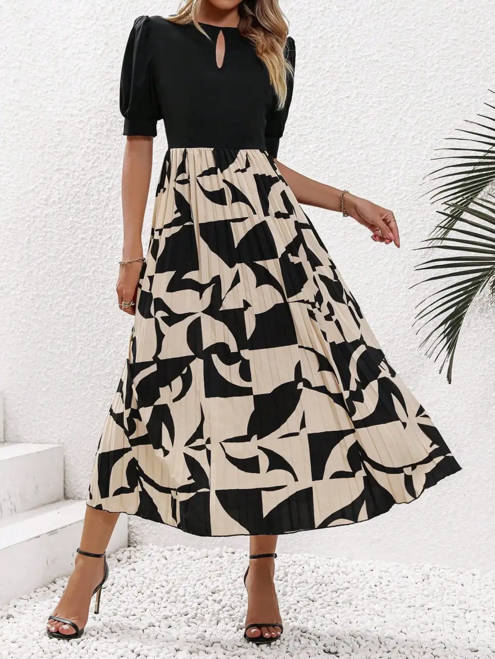 Patricia Elegant Pleated Midi Dress