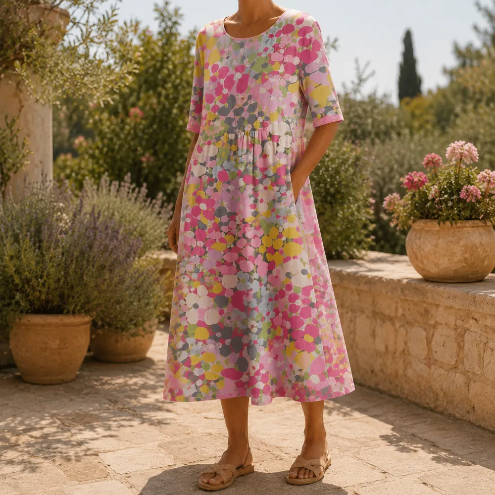 A-Line Relaxed Midi Dress