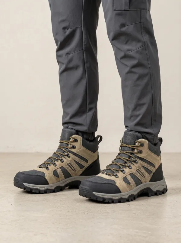 Unisex Topographic Map Trail Hiking Boots