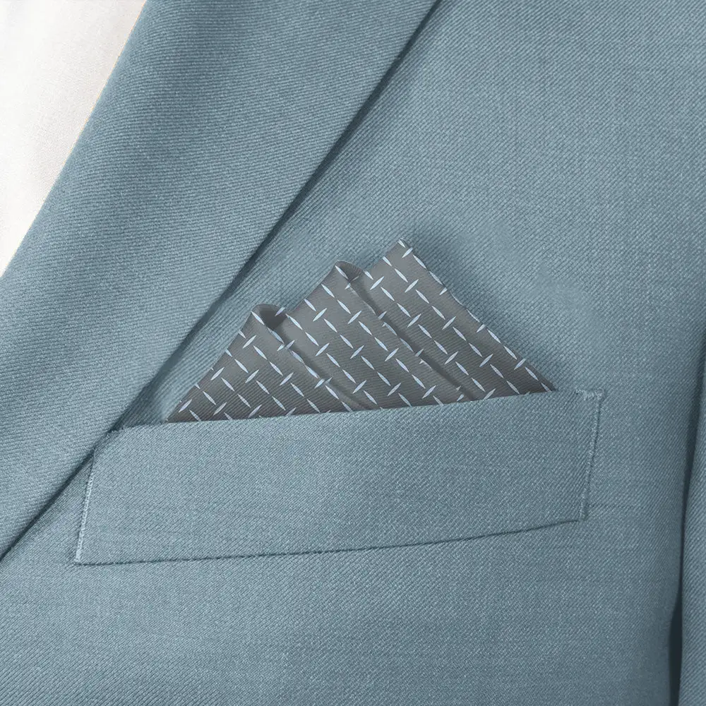 Formal Elevated Geometric Textured Pocket Square