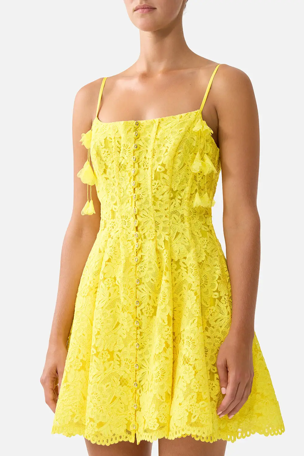 Relaxed Corset Dress with Short Flared Skirt