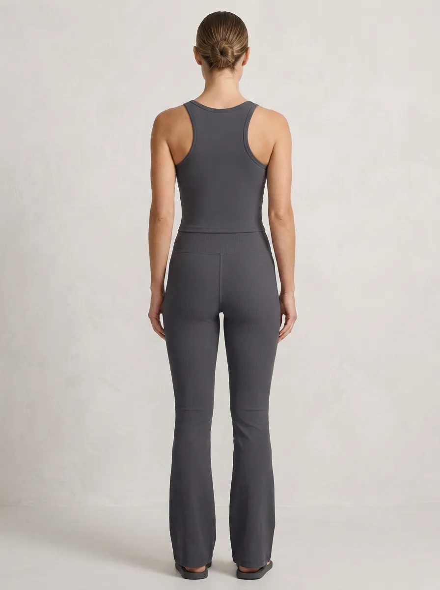 Training Zip-Up Women's Tank Top Flare Pants Active Set