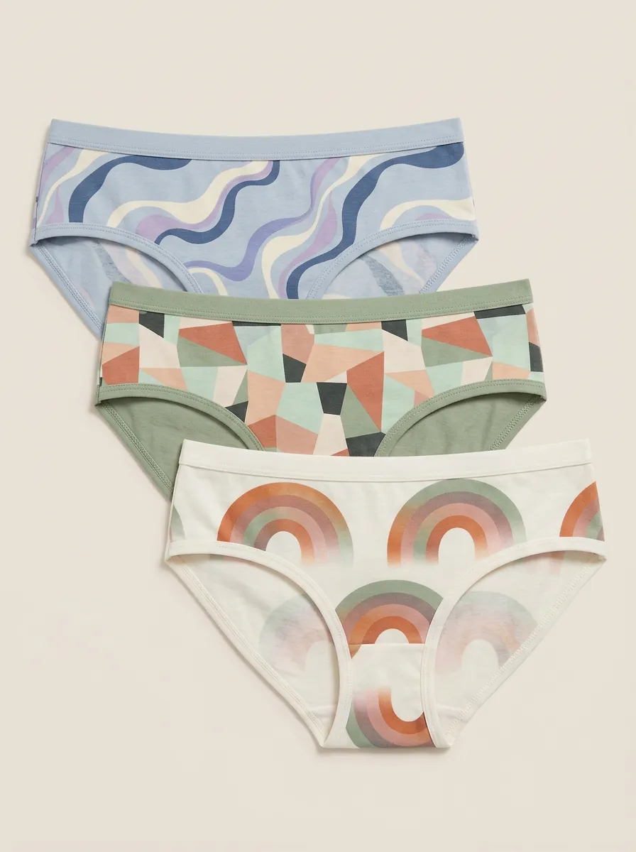 Wave Bikini Briefs Three Pack