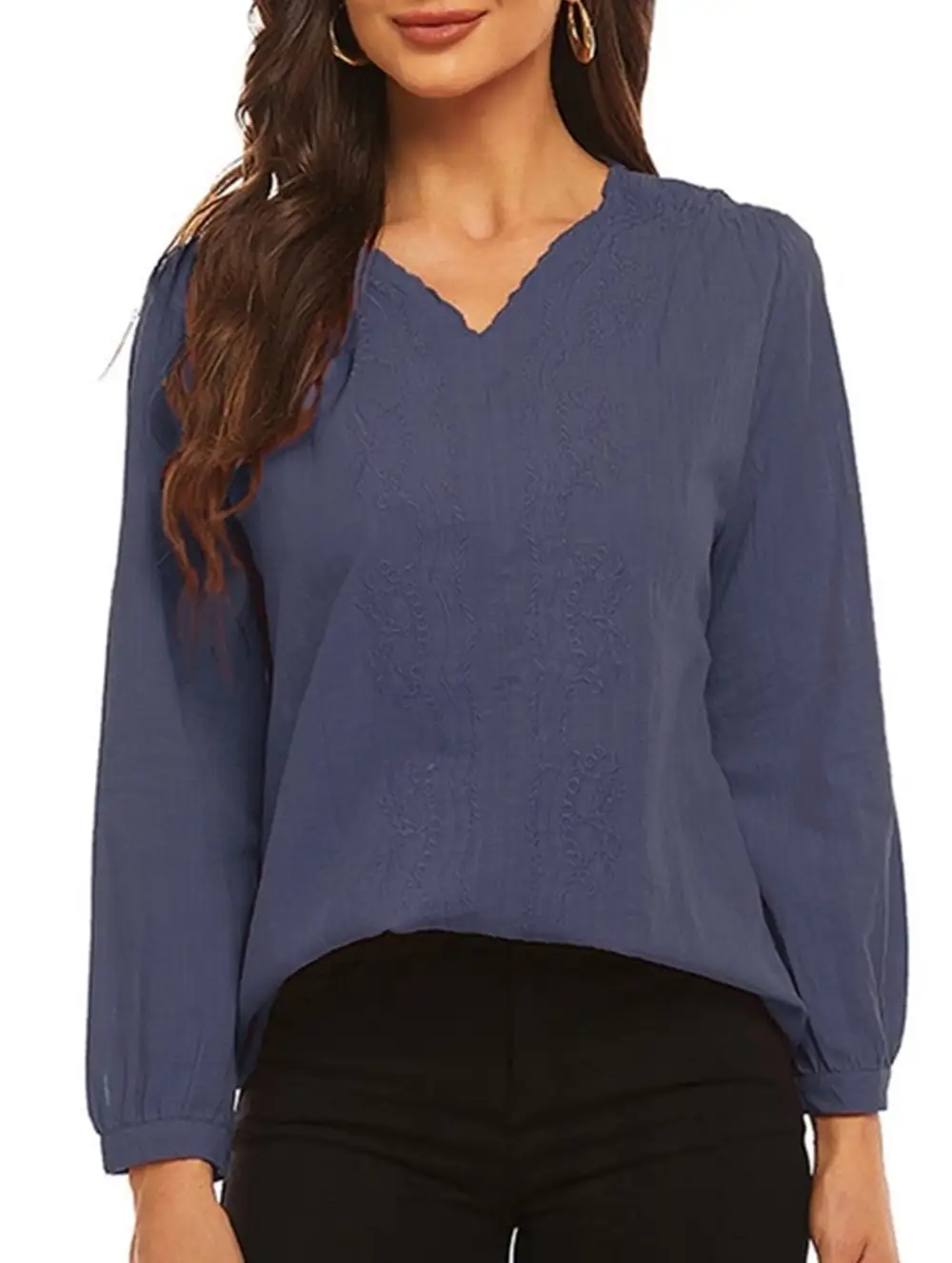 Simple V Neck Blouse