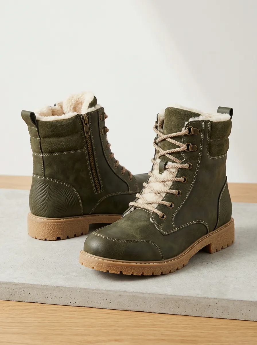 Heritage Faux Fur Lined Fur Lined Sport Look Unisex Warm Boots