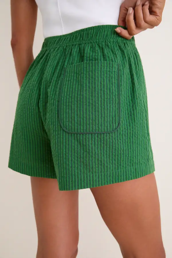 Striped Seersucker Shorts