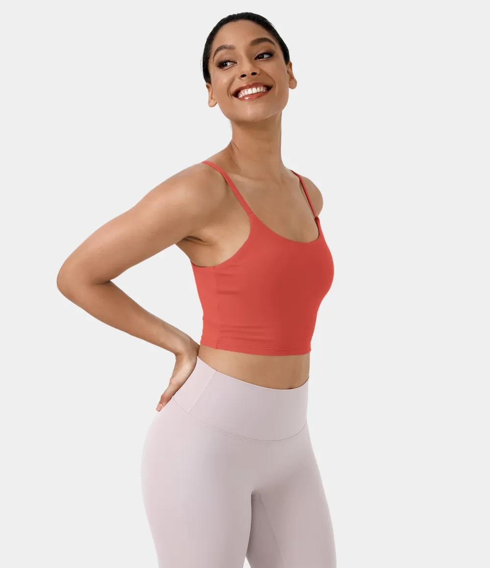 Basic Padded Workout Cropped Tank Top