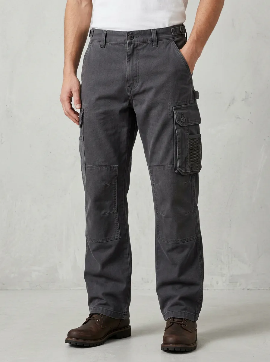 Men's Workwear Multi-Pocket Reinforced Knee Cargo Pants