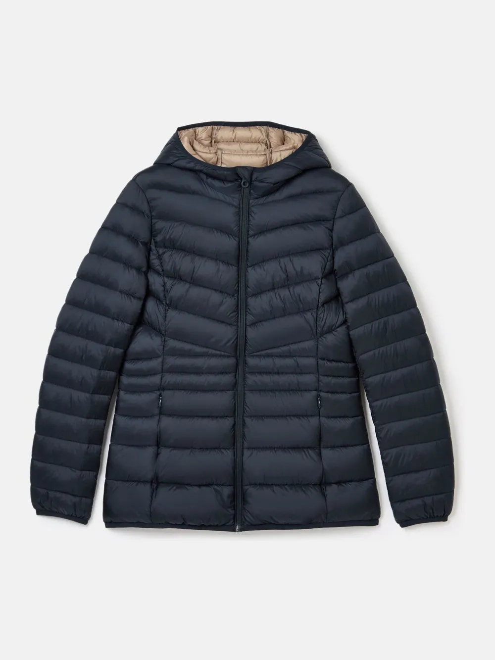Navy Showerproof Padded Coat with Hood