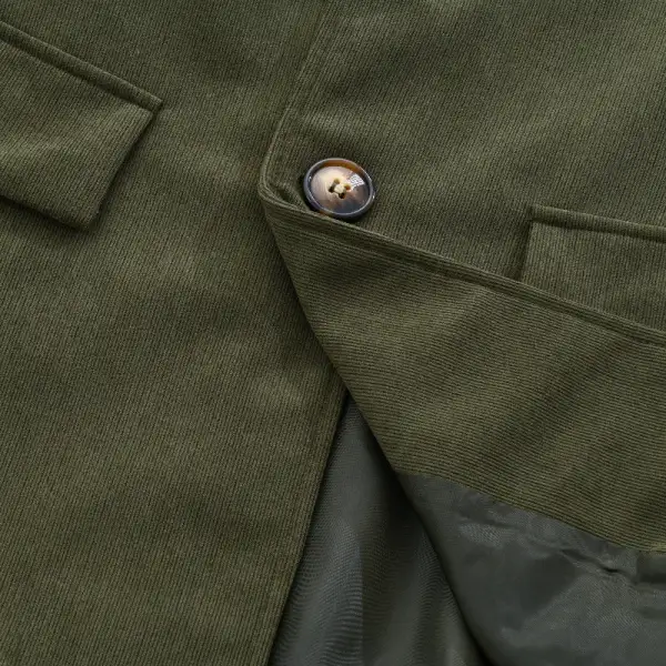 Textured Button Band Collar Coat
