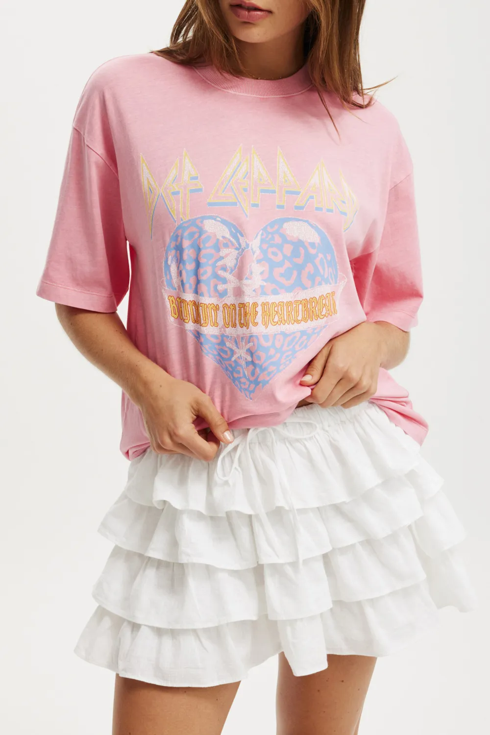 Heart Printed Half Sleeve Casual T-Shirts