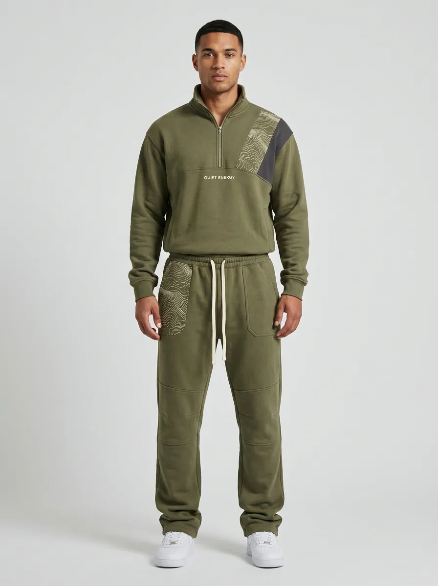 Men's Everyday Quiet Energy Topographic Print Jogger Set