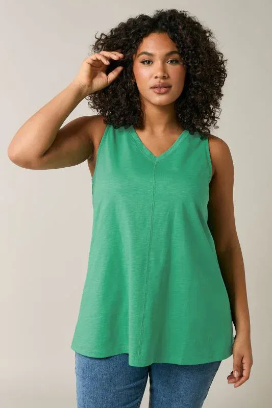 Teal Green Premium Cotton Vest Top