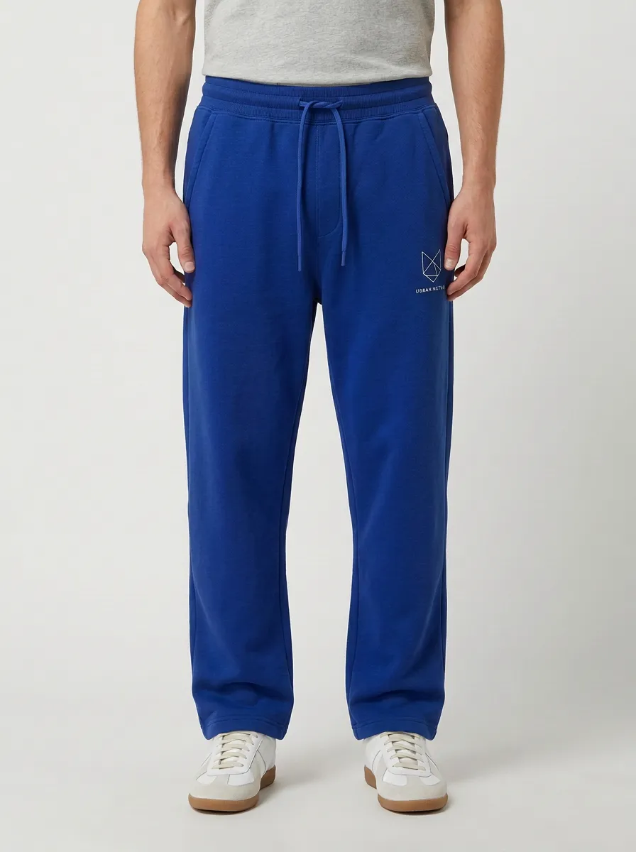 Classic Geometric Sporty Look Men's Sweatpants