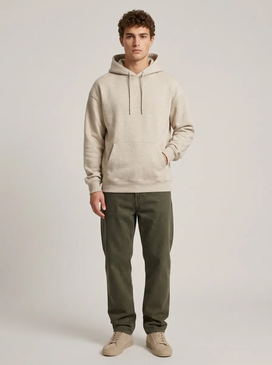 Unisex Plain Simple Layer Casual Hoodie