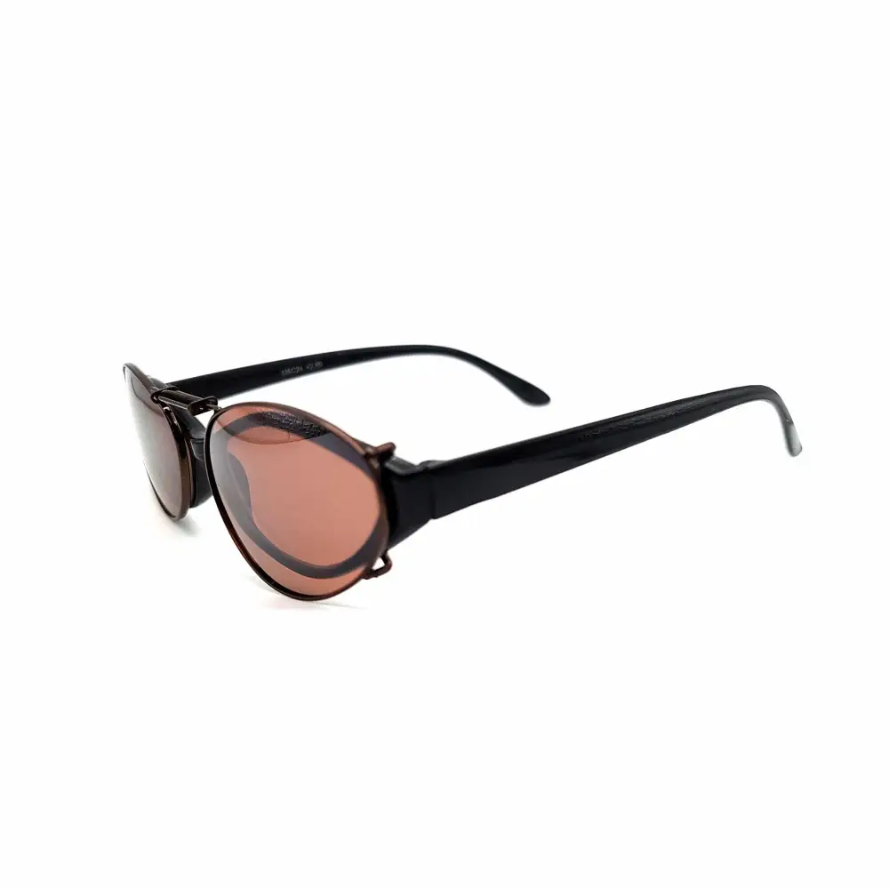 54mm Oval Polarized Clip-On Sunglasses