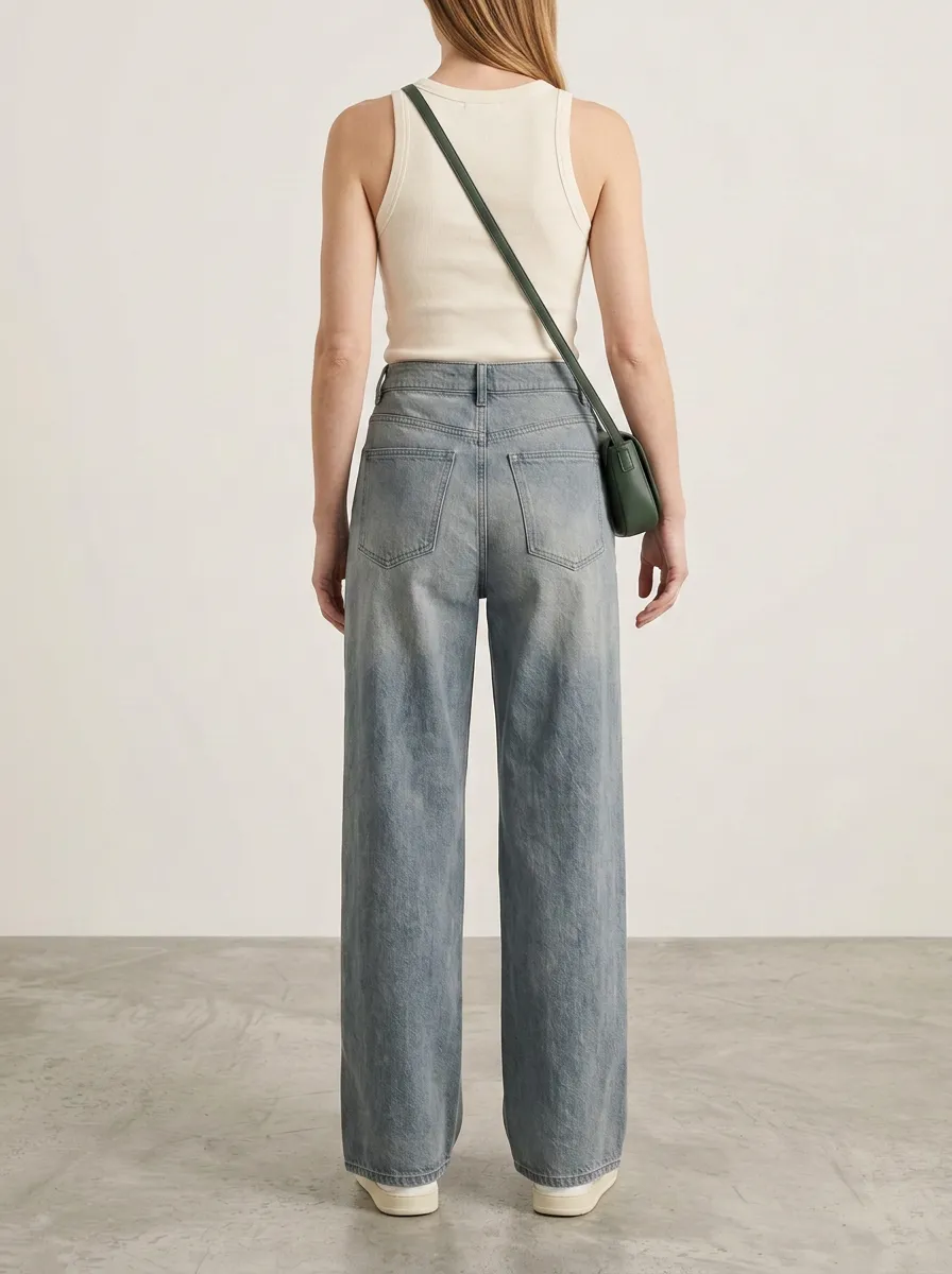 Women's Wide Leg Casual Denim Jeans