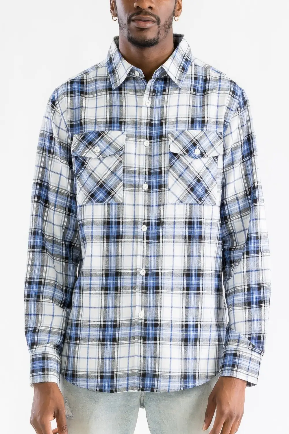 Regular Fit Checkered Plaid Flannel Shirt