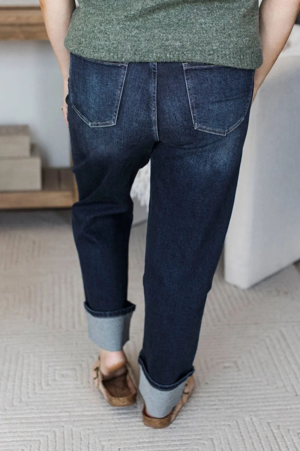 High-Rise Straight Leg Clean Finish Everyday Jeans