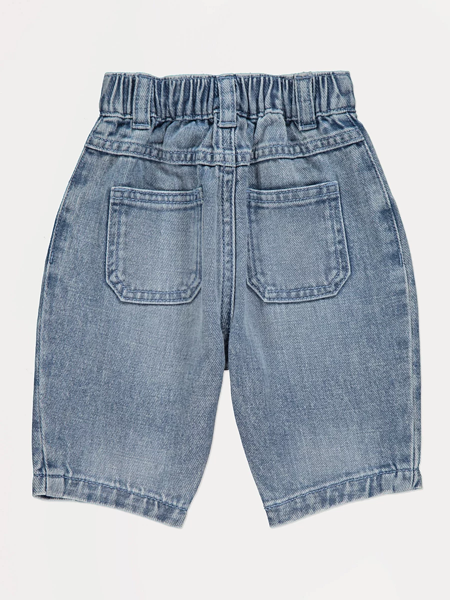 Apple Embroidered Barrel Leg Jeans detail 2