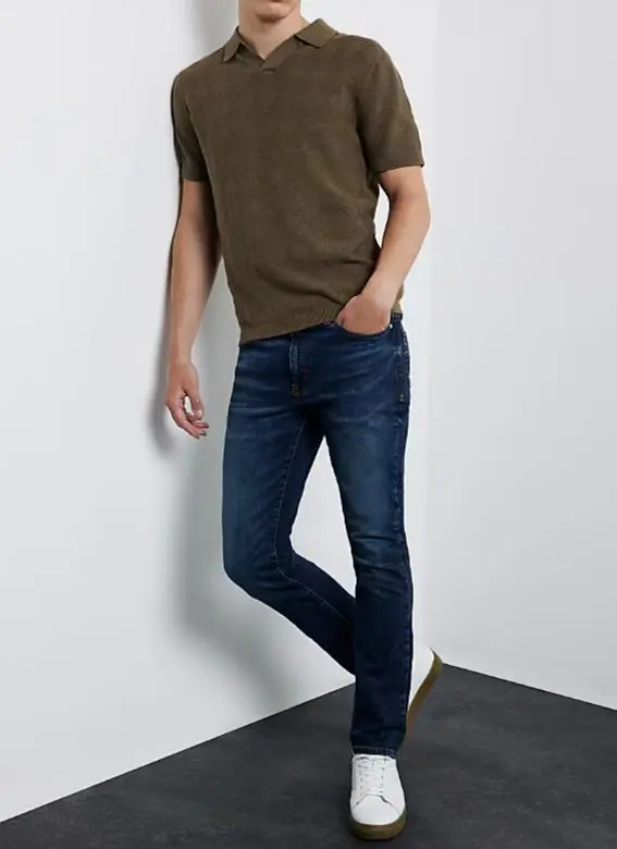 Men's Dark Blue Skinny Jeans