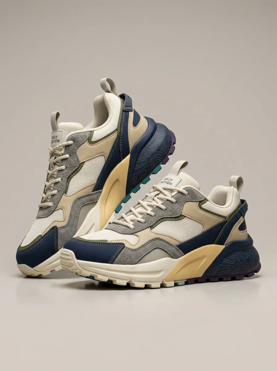 Urban Topographic Casual Sneakers