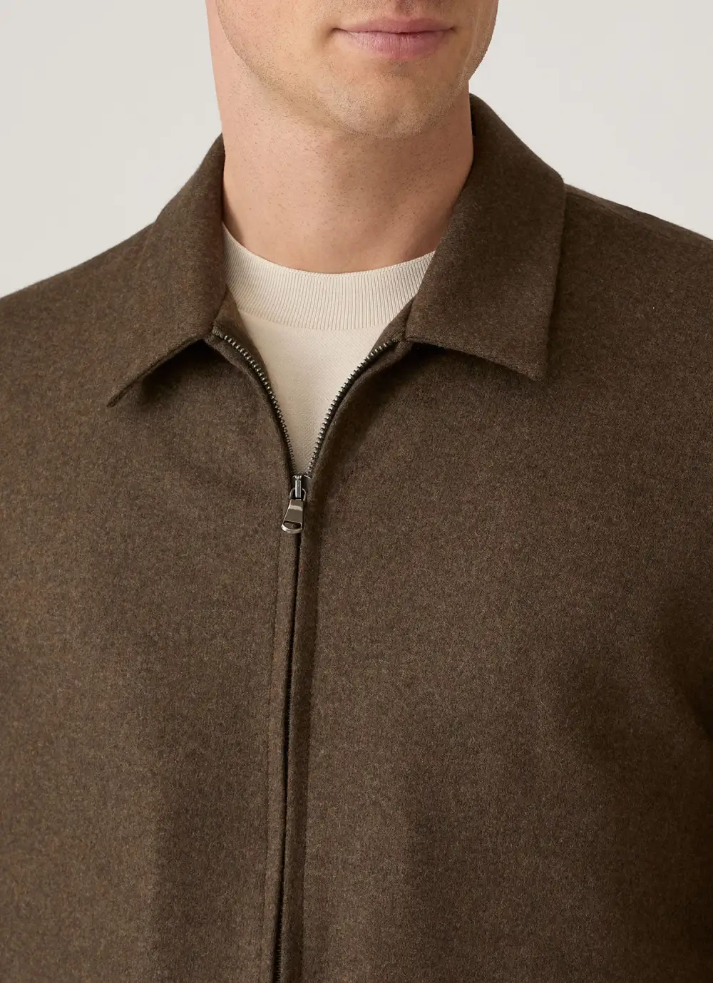 Refined Boiled Wool Harrington Jacket