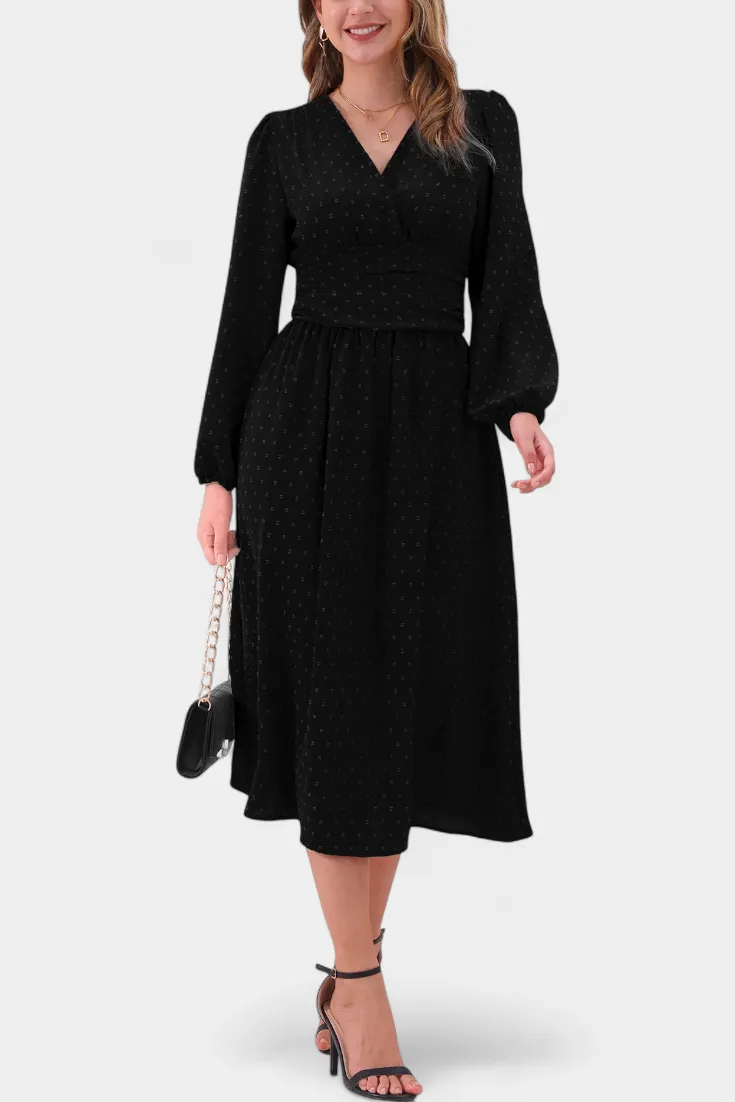 Polka-Dot Midi Dress