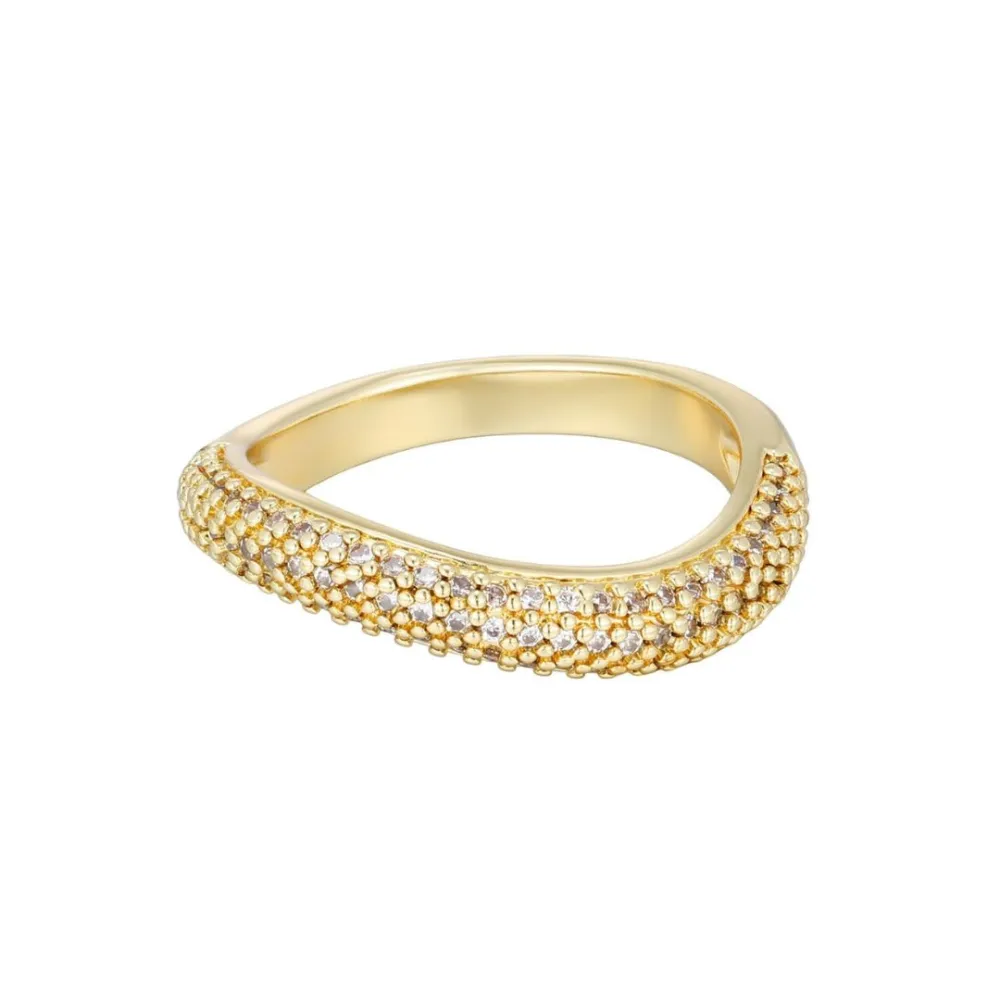 Chunky Crystal Band Fashion Ring
