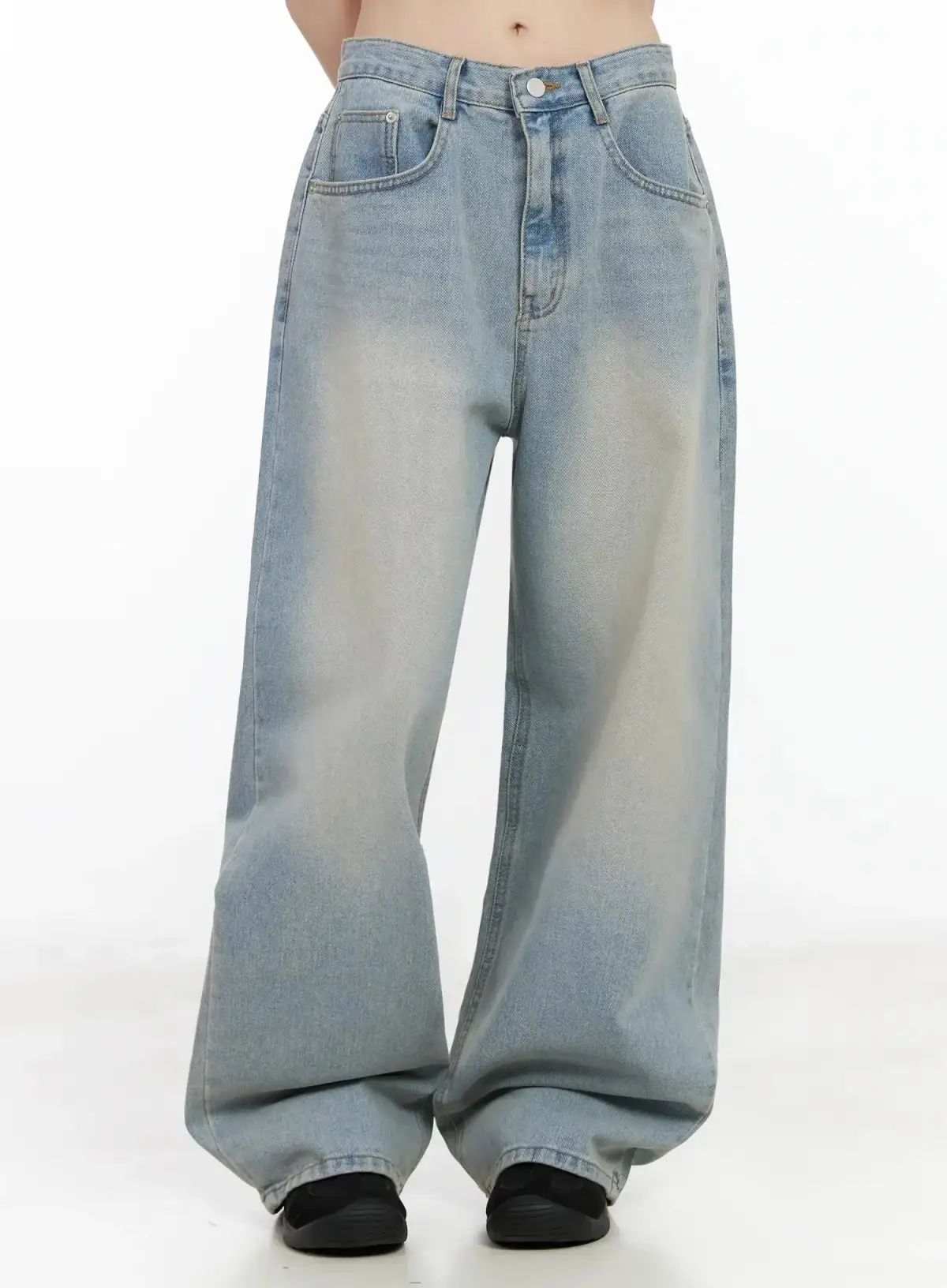 Contemporary Cotton Wide Leg Jeans