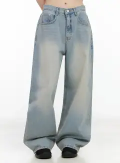 Contemporary Cotton Wide Leg Jeans