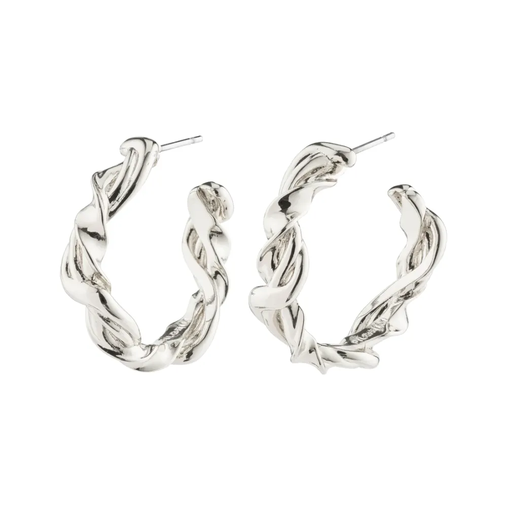 Woven Twisted Hoop Earrings