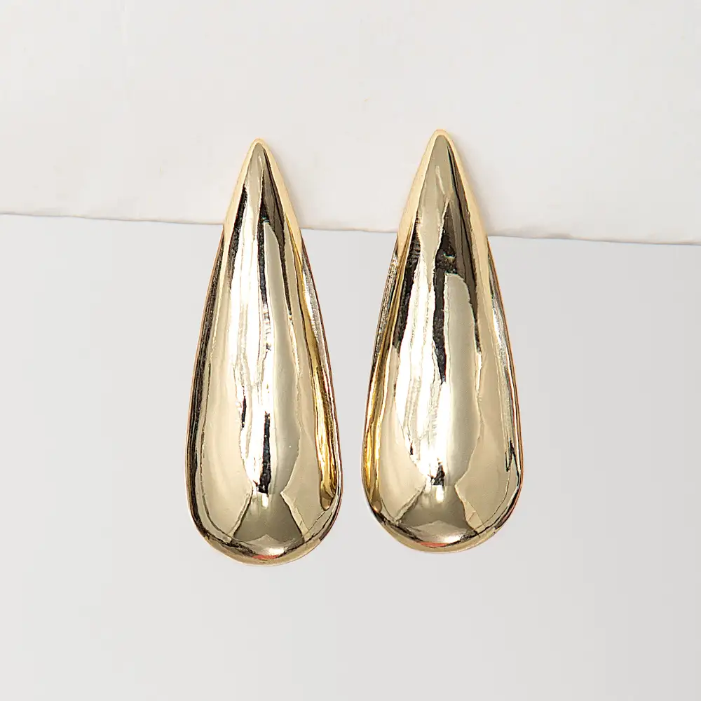 Brass Teardrop Earrings