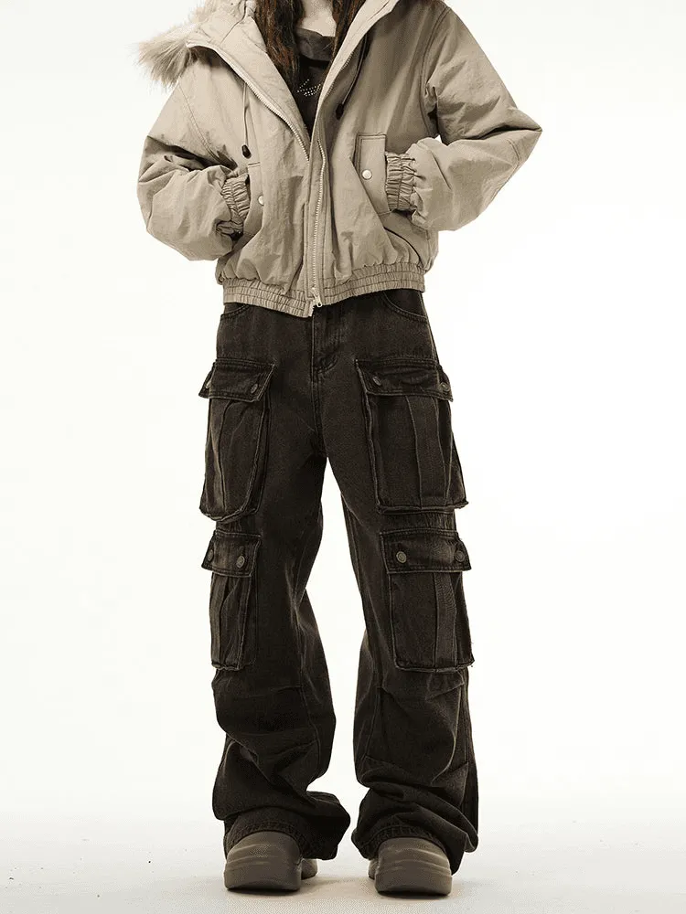 Cargo-Pocket Workwear Jeans