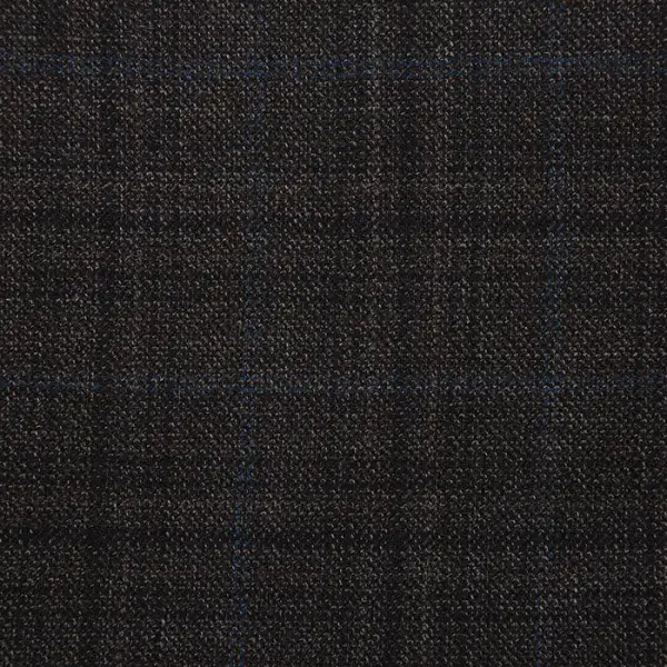Brown Regular Fit Wool Check Single Breasted Two Button Blazer