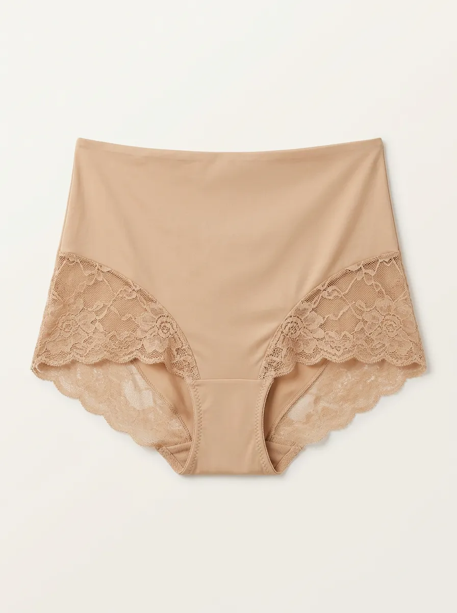 Comfort High-Waisted Floral-Lace Lace-Trimmed Panties