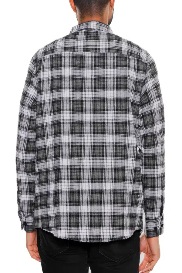 Regular Fit Checkered Plaid Flannel Shirt